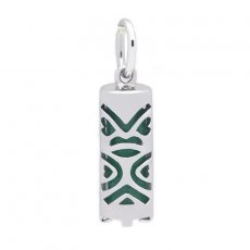 Tiki en Argent et Aventurine - 15 mm - Chance