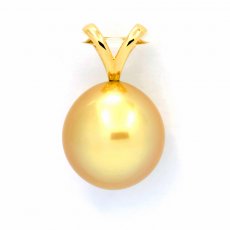Pendentif en Or 18K et 1 Perle d'Australie Semi-Baroque B 10.5 mm