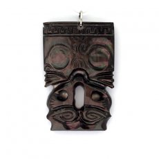 Pendentif Tiki en nacre de Tahiti
